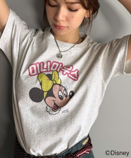 韓国風が今っぽい。ディズニーキャラクターデザイン半袖Tシャツ ce1330036