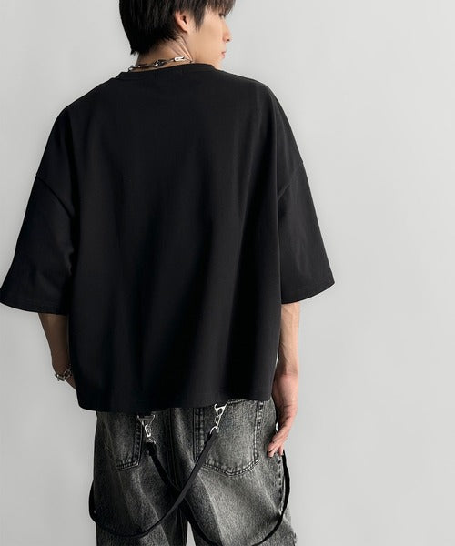 Belt Design Transformable Cropped T-Shirt／脱着式ベルトデザインショート丈Tシャツ co1150015