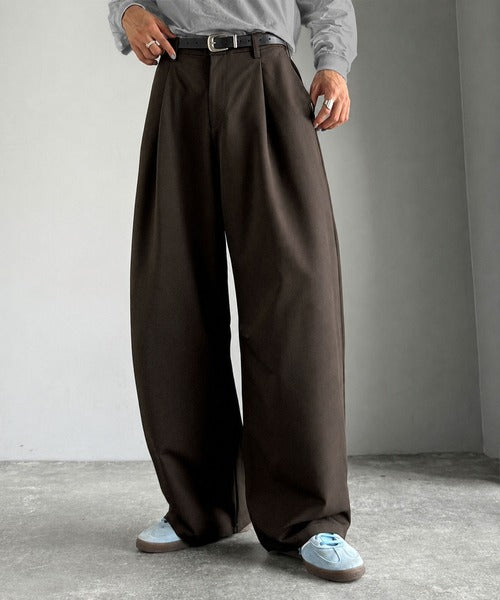 【Classical Origin】「進化系ベーシック。」セミカーブライン ワンタックスラックス／Curved Line One-Tuck Slacks co0780001