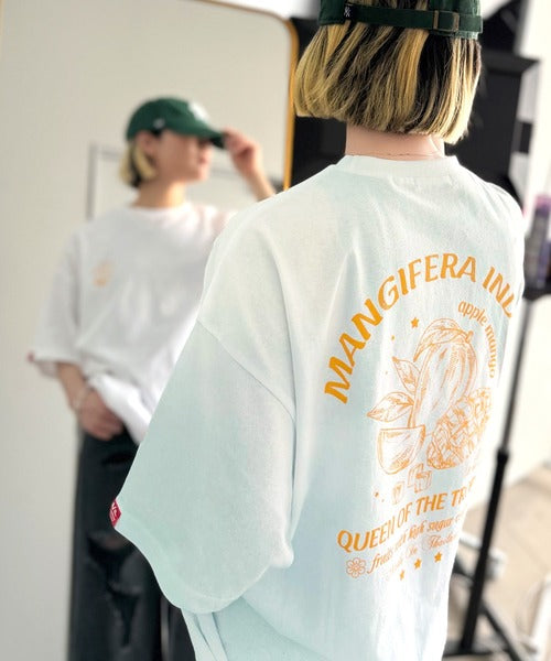 《JaVaジャバコラボ》周りと差がつくアート感。綿100％ タイ☆トロピカルフルーツ柄☆ビッグTシャツ jv1029128