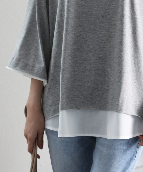 《JaVaジャバ コラボ》実は、フェイクなんです！フェイクレイヤードTee（半袖） elft002