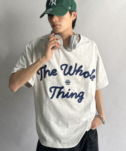《JaVaジャバコラボ》】“トレンドを纏う”コード刺繍ロゴTシャツ(オーバーサイズ) jm1329032