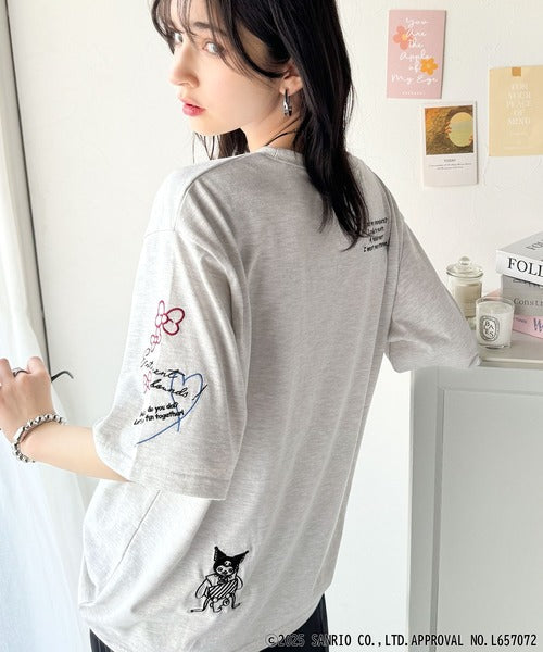 【Sanrio characters/サンリオキャラクターズ】大人可愛い！かくれんぼシリーズランダム刺繍ビッグTシャツ（半袖） ce1350003