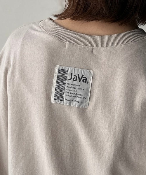 《JaVaジャバコラボ》ゆるっと大人カジュアル。綿100％ドルマンスリーブカットロンTEE（長袖） jv1260489