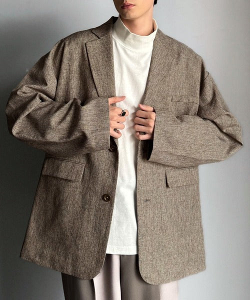 【classical origin】「際立つ、風格。」袖タックオーバーサイズジャケット（長袖）／Tucked sleeves oversized jacket ao1265014