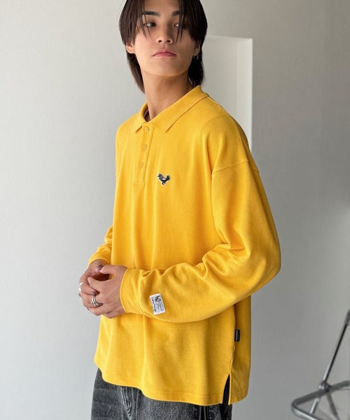 【Classical Origin】「上質な日常。」胸刺繍入り鹿の子ポロシャツ（長袖）／Embroidery Basic Polo Shirt co1150052