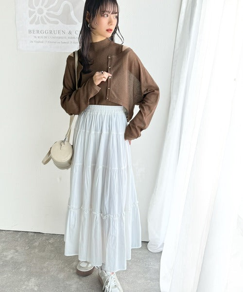 【mily bilet】上品さと可愛らしさを兼ね備えた、オフショル２WAYラメシアーニットアンサンブル（カーディガンセット） mi1029105