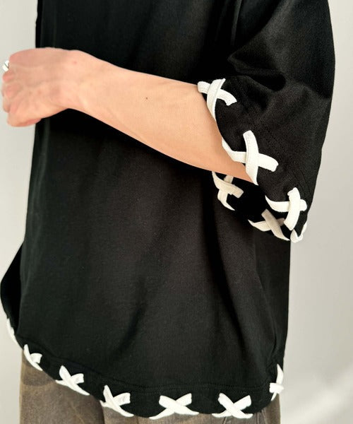 トレンドライクなゆるシルエット。【メンズ】ステッチデザインTシャツ（半袖） cm1010407