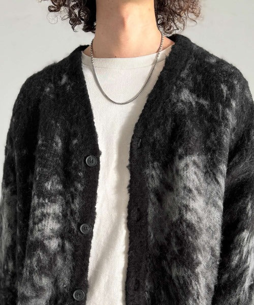 【Classical Origin】「まるで毛布。」モヘアライクシャギー素材Vネックカーディガン／Mohair-Like Shaggy Knit V-Neck Cardigan co0780003