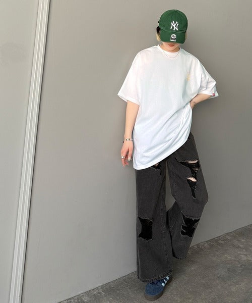《JaVaジャバコラボ》周りと差がつくアート感。綿100％ タイ☆トロピカルフルーツ柄☆ビッグTシャツ jv1029128
