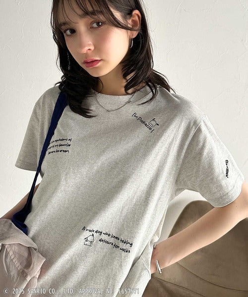 【Sanrio characters/サンリオキャラクターズ】綿100％!かわいい魅力サンリオキャラクターズ刺繍半袖Tシャツ ce1330035