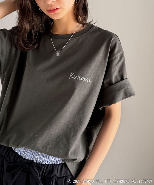 【Sanrio characters/サンリオキャラクターズ】大人可愛い推しアピール♪シルエット箔プリントTシャツ（半袖） ce1350005