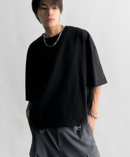 Belt Design Transformable Cropped T-Shirt／脱着式ベルトデザインショート丈Tシャツ co1150015