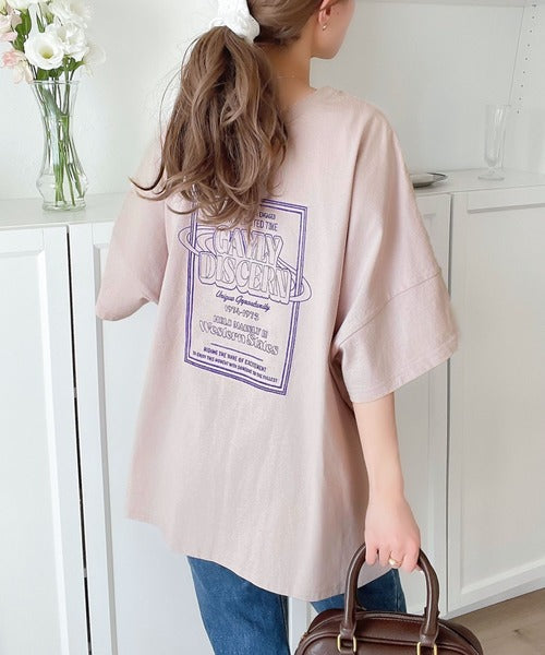 【キッズ】《JaVaジャバコラボ》親子お揃い リンクコーデできちゃう！前後2way 綿100％ロゴプリントTシャツ(半袖) jk1050136