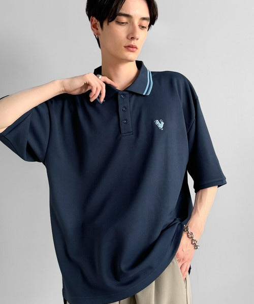 「洗練を纏う、上質な日常。」刺繍入りハイクオリティダブルフェイス素材ポロシャツ／Embroidered High-Quality Double Face Polo co1150026