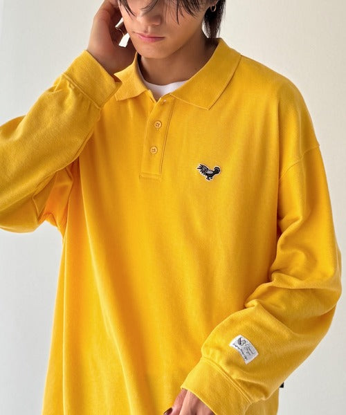 【Classical Origin】「上質な日常。」胸刺繍入り鹿の子ポロシャツ（長袖）／Embroidery Basic Polo Shirt co1150052