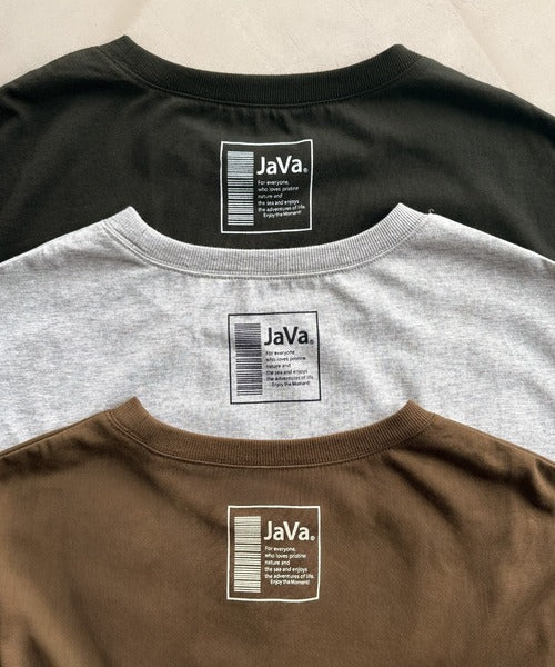 《JaVa ジャバコラボ》1枚でサマ見え。ゆるシルエットに重ね着風がこなれ見え。バックプリント×袖刺繍レイヤード風ドッキングTシャツ（オーバーサイズ） jv1010601