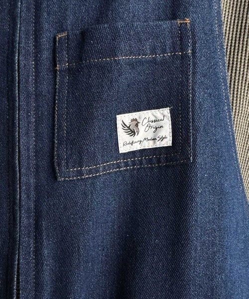 【Classical Origin】Front-Zip Loose Overalls／フロントジップ仕様ルーズオーバーオール co0780008