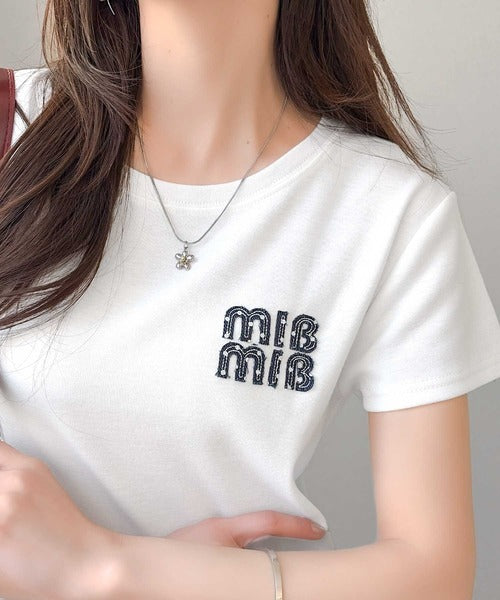 【mily bilet】スタイルよく、着心地いい。絶対使えるシンプルT♪ワッペンコンパクトTシャツ（半袖） mi1329084