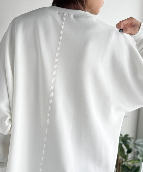 【Classical Origin】「大人シンプル。」ドルマンスリーブダンボール素材ビックTEE（長袖）／Dolman Cardboard Big Tee ao1260455