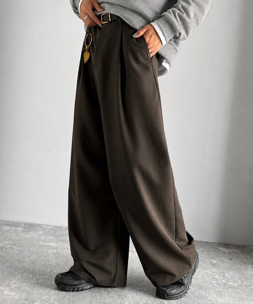 【Classical Origin】「進化系ベーシック。」セミカーブライン ワンタックスラックス／Curved Line One-Tuck Slacks co0780001