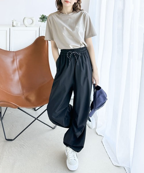 《Javaジャバコラボ》【sustaina+】大人の上級シンプル。滑らか綿100％ワンポイント刺繍Tシャツ jv1260113