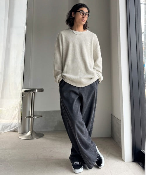【Classical Origin】「ヘビーウェイト一択。」綿100％ワッフルクルーネックビッグTシャツ／Cotton 100% Waffle Crew Neck Big T-Shirt co0780014