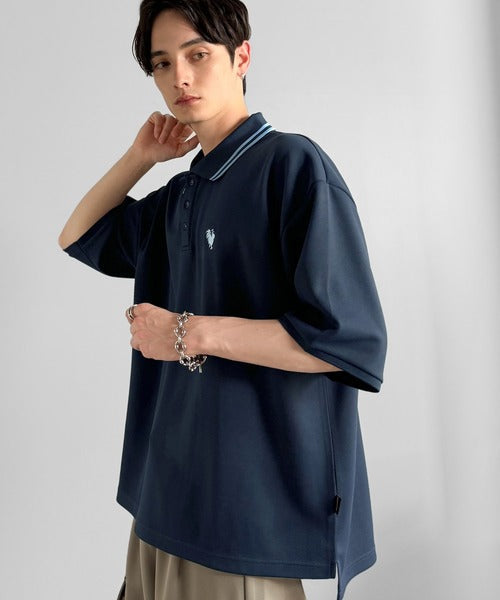 「洗練を纏う、上質な日常。」刺繍入りハイクオリティダブルフェイス素材ポロシャツ／Embroidered High-Quality Double Face Polo co1150026