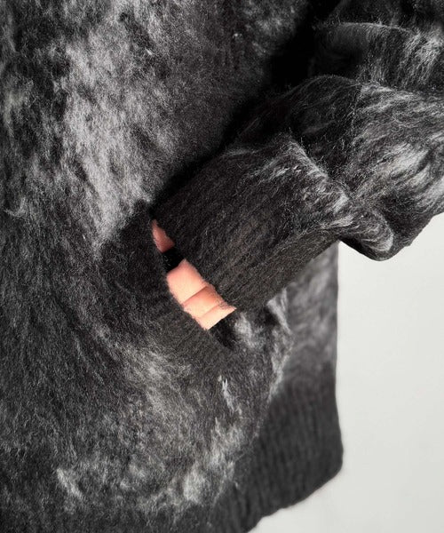 【Classical Origin】「まるで毛布。」モヘアライクシャギー素材Vネックカーディガン／Mohair-Like Shaggy Knit V-Neck Cardigan co0780003