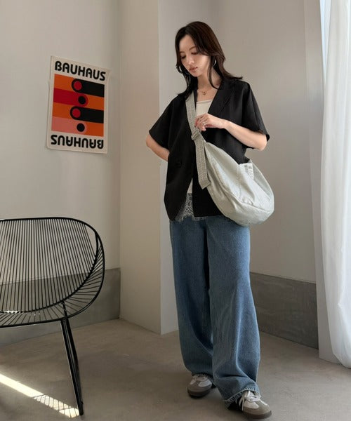 《JaVaジャバコラボ》軽量×大容量◎ラフにキマる上質感。BIGフェイクレザーワンショルダーバッグ(ユニセックス) jv1070254
