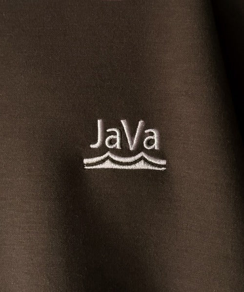 《JaVaジャバコラボ》大人の”質”にこだわった、カジュアルここにあり。胸刺繍ダンボール素材ドルマンスリーブクルーネックTシャツ（長袖） jo1010067