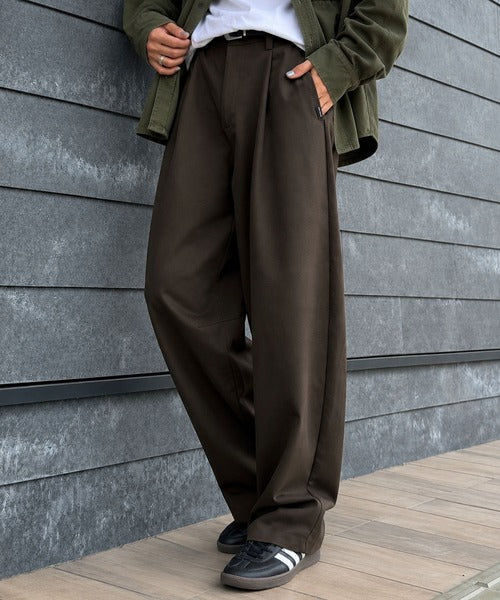 【Classical Origin】「進化系ベーシック。」セミカーブライン ワンタックスラックス／Curved Line One-Tuck Slacks co0780001