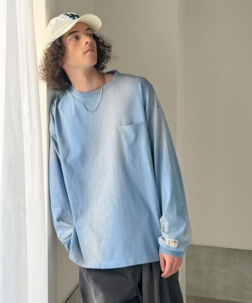 《JaVaジャバコラボ》垢抜け！大人のストリートstyleを作る。綿100％スプレーダイオーバーサイズTシャツ（長袖） jm1020358