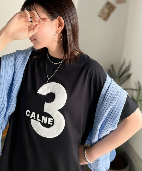 【前後2way】快適素材、立体刺繍がアクセントに♪綿100％デザインナンバリングサガラ刺繍T ce1350008