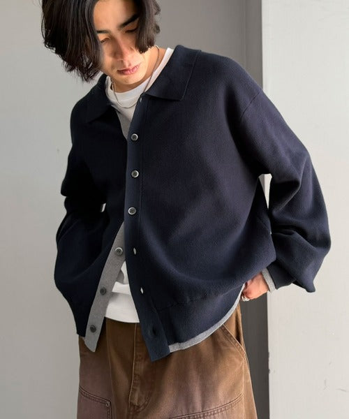 きちんと感に、差し色の遊び心を。ミラノリブ配色ニットシャツ / MILANO RIB COLOR BLOCK KNIT SHIRT co1020004