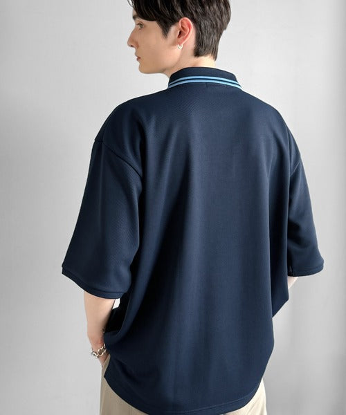 「洗練を纏う、上質な日常。」刺繍入りハイクオリティダブルフェイス素材ポロシャツ／Embroidered High-Quality Double Face Polo co1150026