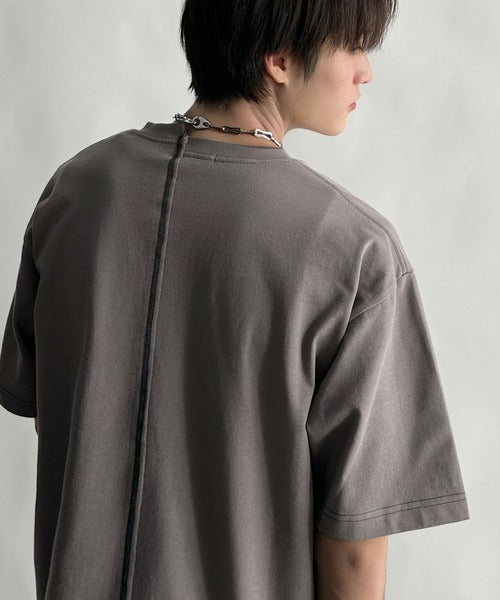 Asymmetric Stitch Design T-Shirt／アシンメトリーデザイン配色ステッチTシャツ co1150013