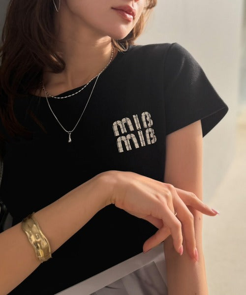 【mily bilet】スタイルよく、着心地いい。絶対使えるシンプルT♪ワッペンコンパクトTシャツ（半袖） mi1329084