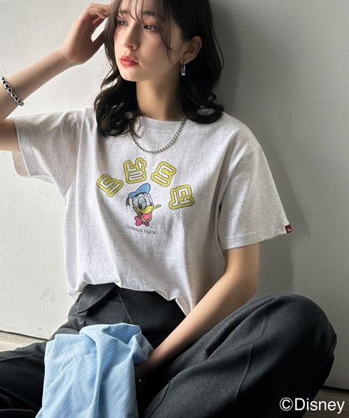 韓国風が今っぽい。ディズニーキャラクターデザイン半袖Tシャツ ce1330036