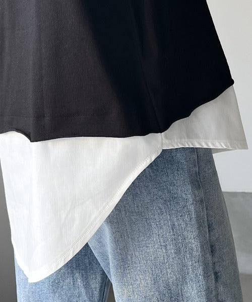 《JaVaジャバ コラボ》実は、フェイクなんです！フェイクレイヤードTee（半袖） elft002