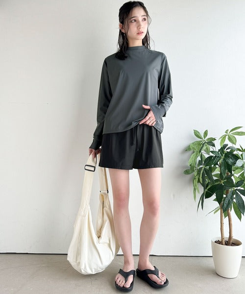 《JaVa ジャバコラボ》接触冷感＆UVカット＆遮熱機能付き♪ラッシュガード5点セット（紫外線カット率90%以上） jv1260412