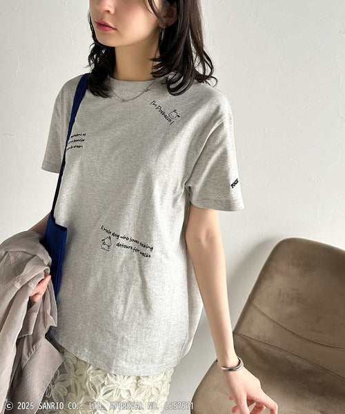 【Sanrio characters/サンリオキャラクターズ】綿100％!かわいい魅力サンリオキャラクターズ刺繍半袖Tシャツ ce1330035