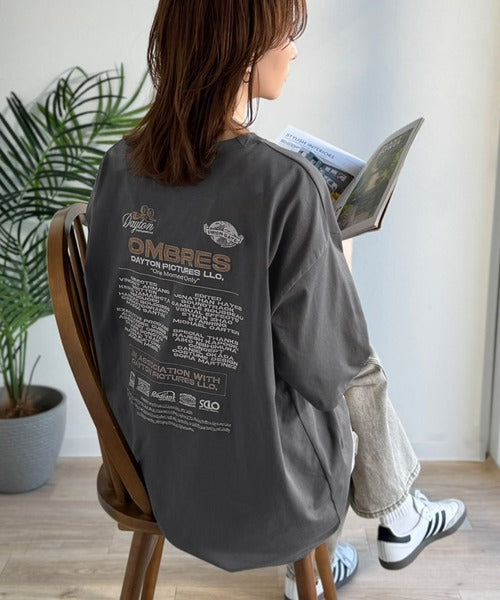 《JaVaジャバコラボ》お洒落見え抜群。大人カジュアルなゆったり半袖T。バック刺繍ビッグTEE（半袖） jv1260550