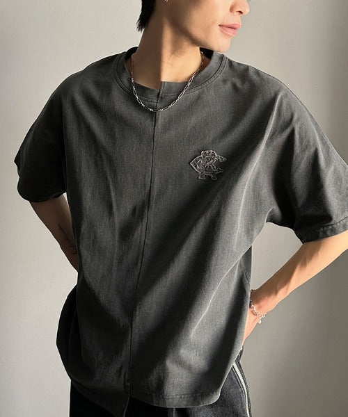 《JaVaジャバコラボ》綿100％!こだわり満載の自信アイテム☆切替BODYロゴTシャツ（半袖） jv1330014