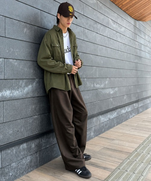 【Classical Origin】「進化系ベーシック。」セミカーブライン ワンタックスラックス／Curved Line One-Tuck Slacks co0780001