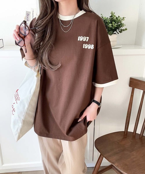 ゆるっとカジュアルに。半袖リンガーフロッキーテニスTシャツ ce1020214