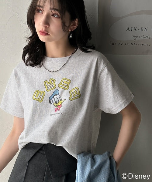 韓国風が今っぽい。ディズニーキャラクターデザイン半袖Tシャツ ce1330036