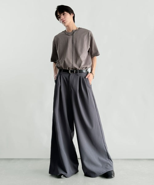 Asymmetric Stitch Design T-Shirt／アシンメトリーデザイン配色ステッチTシャツ co1150013