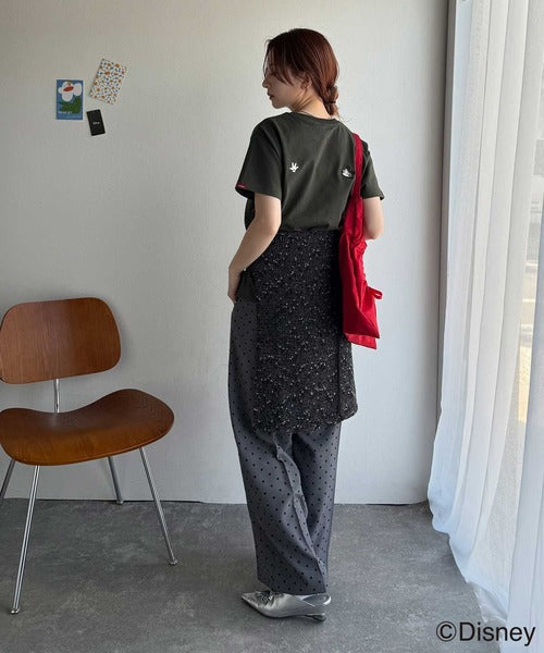 綿100%大人可愛い♪バック「ディズニー」刺繍半袖T ce1330039