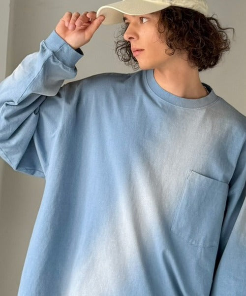 《JaVaジャバコラボ》垢抜け！大人のストリートstyleを作る。綿100％スプレーダイオーバーサイズTシャツ（長袖） jm1020358